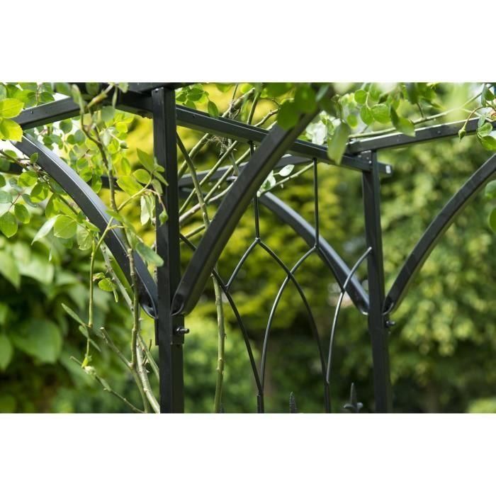 Arco recto doble - NATURE - Metal - Negro - 114x66xH232 cm 4