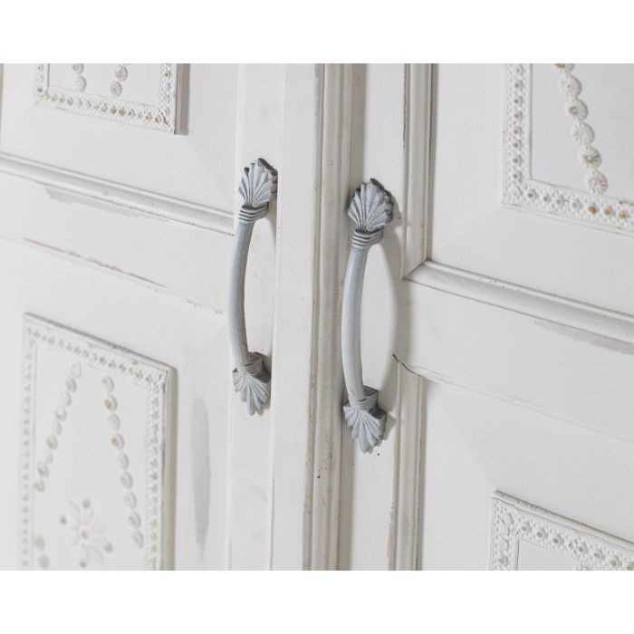 Giner y Colomer Armario 2 Puertas Madera de Mango Blanco Decapé 3