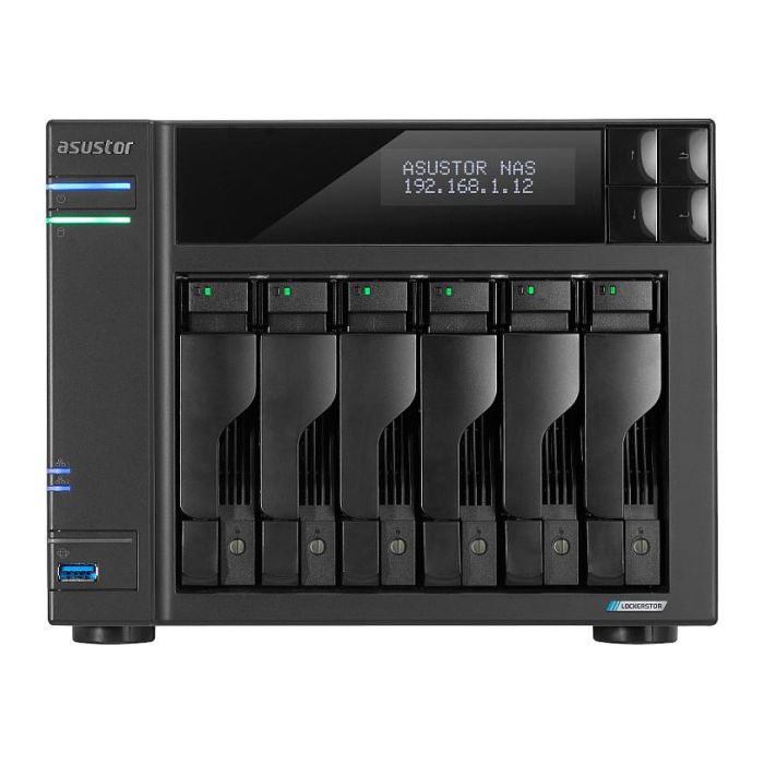 Asustor LOCKERSTOR 6 Servidor NAS Tower 6 Bahías Intel Celeron N5105 8GB DDR4 Dual 2.5GbE