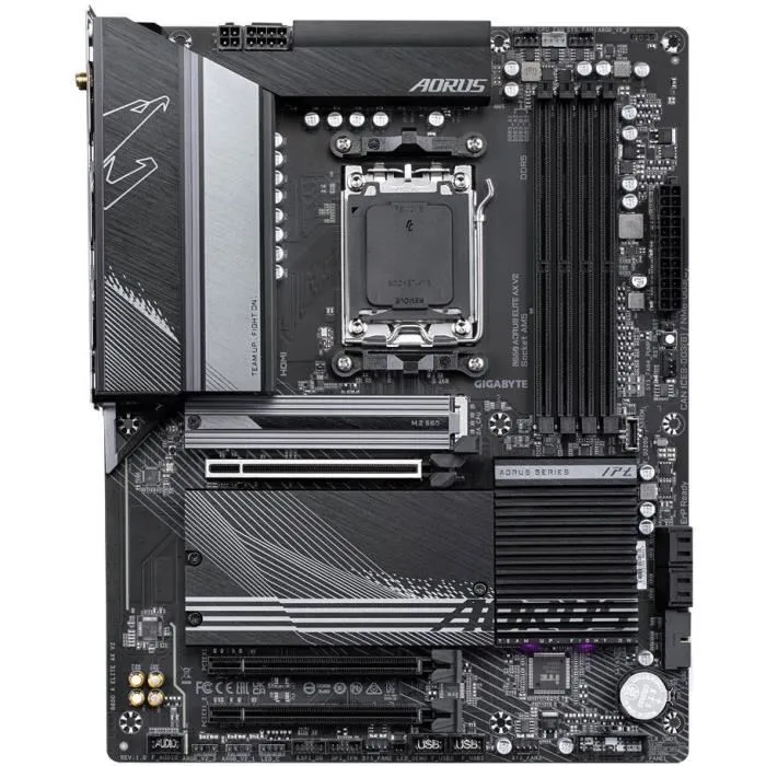 Gigabyte AM5 B650 AORUS ELITE AX V2 Placa base DDR5 para AMD Ryzen, con WiFi 6E y LAN 2.5GbE 2