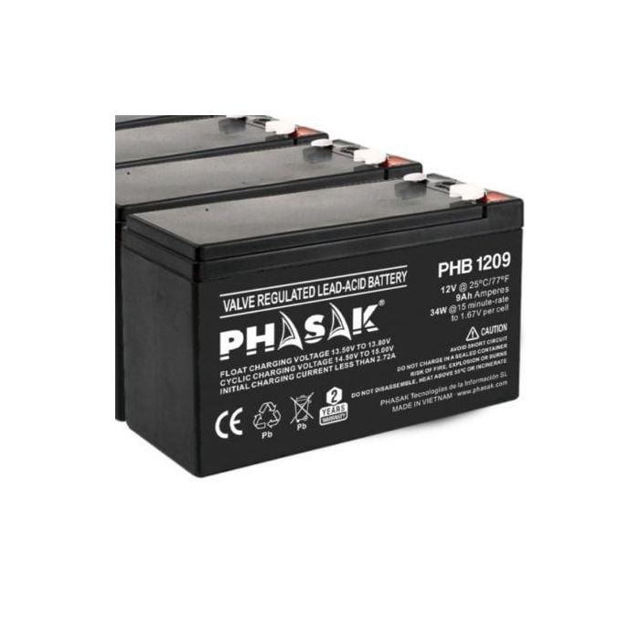 Phasak Bateria 12V / 9Ah - Bateria sellada plomo-acido estandar