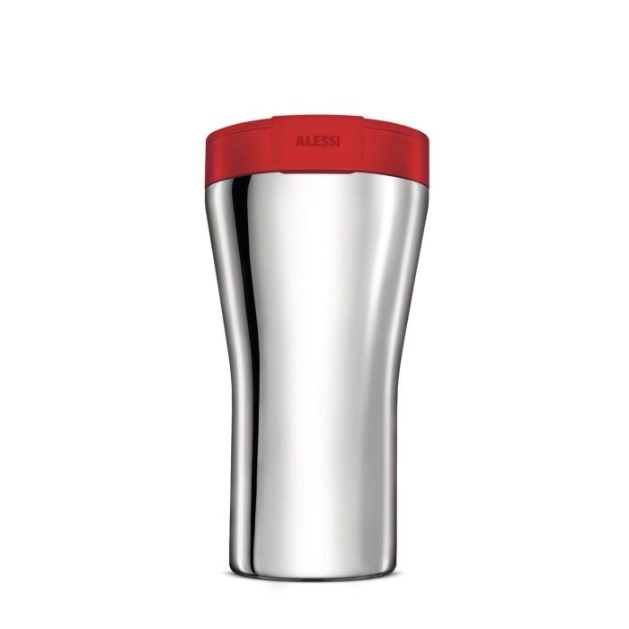 Alessi GIA24 R Caffa Mug de Viaje Acero Inoxidable 18/10 Rojo - Mantiene Temperatura Bebidas Alessi GIA24 R Caffa Mug de Viaje Acero Inoxidable 18/10 Rojo - Mantiene Temperatura Bebidas