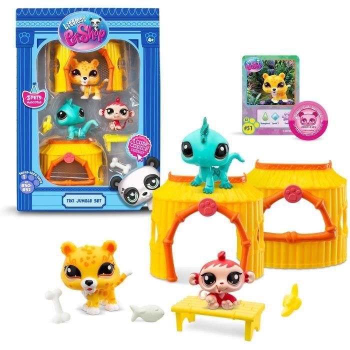 Set figura littlest pet shop tiki jungle. 17,8x20,3x6,35 cm