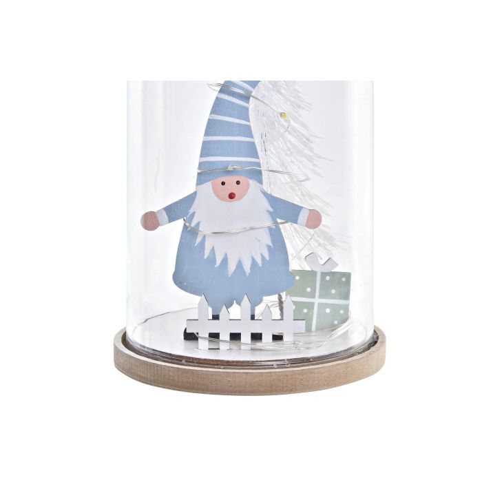 DKD Home Decor Decoración Luminosa de Navidad LED Cristal Fantasía Multicolor Verde 11x18x11 cm con 2 Pilas CR2032 (8 Unidades) 3