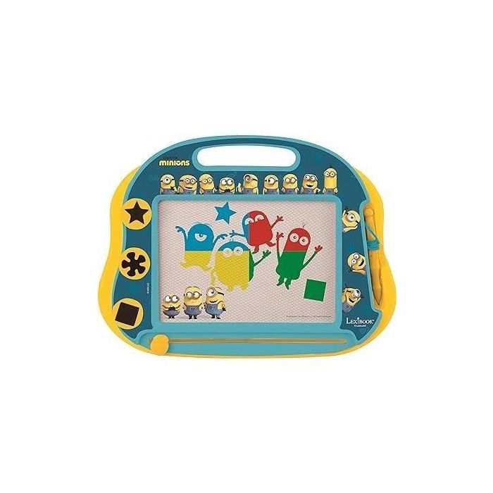 Lexibook LEX3380743082783 Pizarra Mágica Minions Formato A5 con accesorios magnéticos