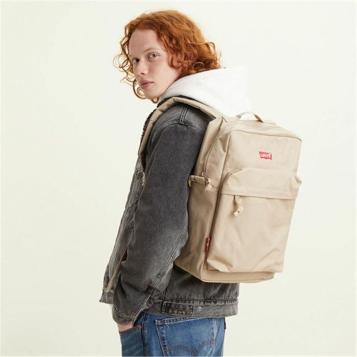 Mochila Casual Levi's L-Pack Standard Beige 4 Mochila Casual Levi's L-Pack Standard Beige 4