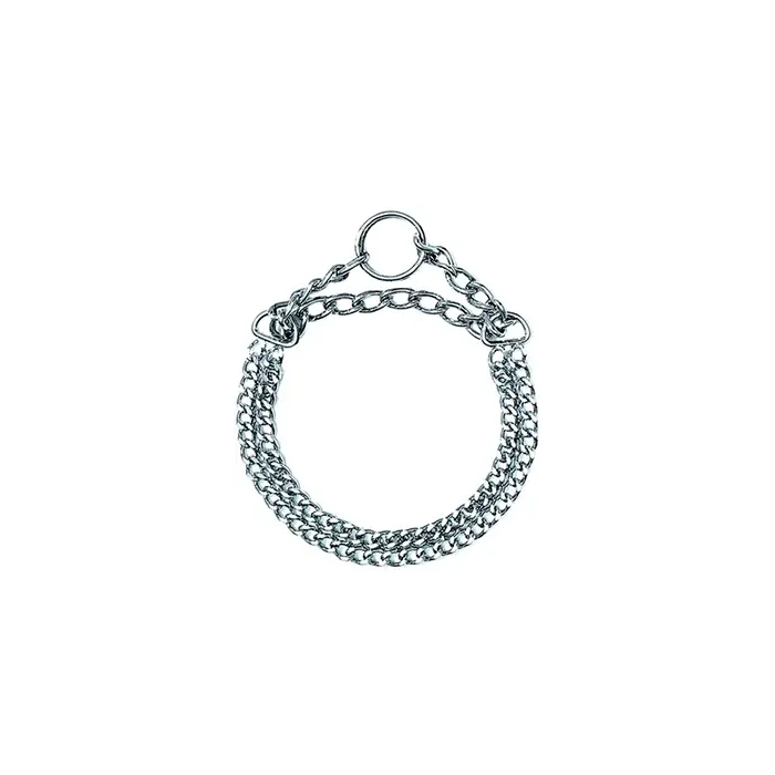 Freedog Collar Estrangulador Doble Cadena 2,5 mm X 50 cm