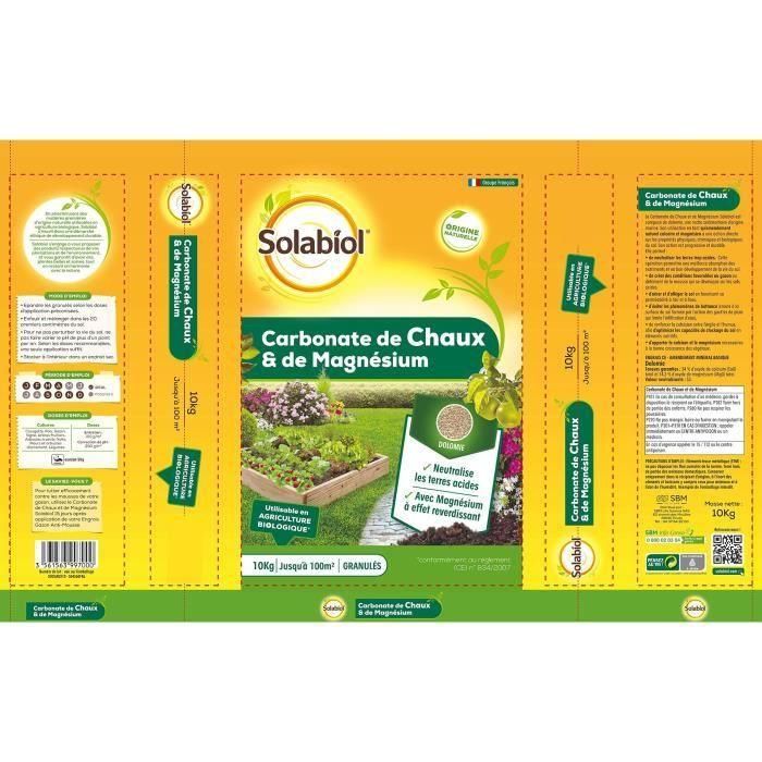 SOLABIOL SOCHAUX10 Carbonato de Cal y Magnesio - 10 Kg 2 SOLABIOL SOCHAUX10 Carbonato de Cal y Magnesio - 10 Kg 2