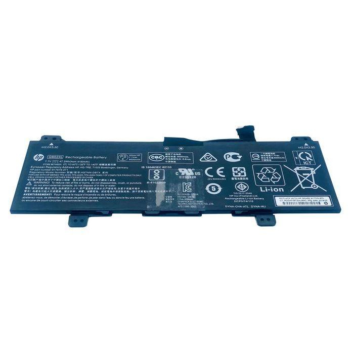 HP Lithium-ion battery, 47.3Wh capacity, 7.7V voltage, 6150mAh, compatible with multiple HP Chromebook models. 2 HP Lithium-ion battery, 47.3Wh capacity, 7.7V voltage, 6150mAh, compatible with multiple HP Chromebook models. 2