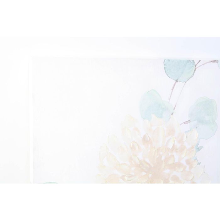 DKD Home Decor Cuadro Shabby Multicolor Lienzo MDF Flores 3 x 135 x 55 cm (3 Unidades) 1