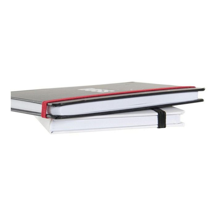 Libreta DKD Home Decor Blanco Negro Rojo (2 pcs) (10.5 x 1.5 x 14.5 cm) 1