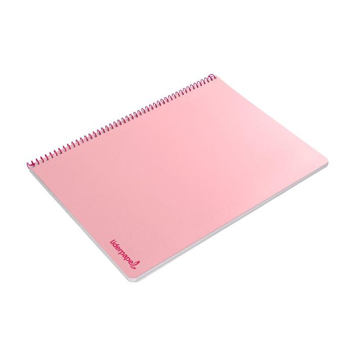 Cuaderno Espiral Liderpapel Folio Smart Tapa Blanda 80H 60 gr Cuadro 4 mm Con Margen Color Rosa 10 unidades 7