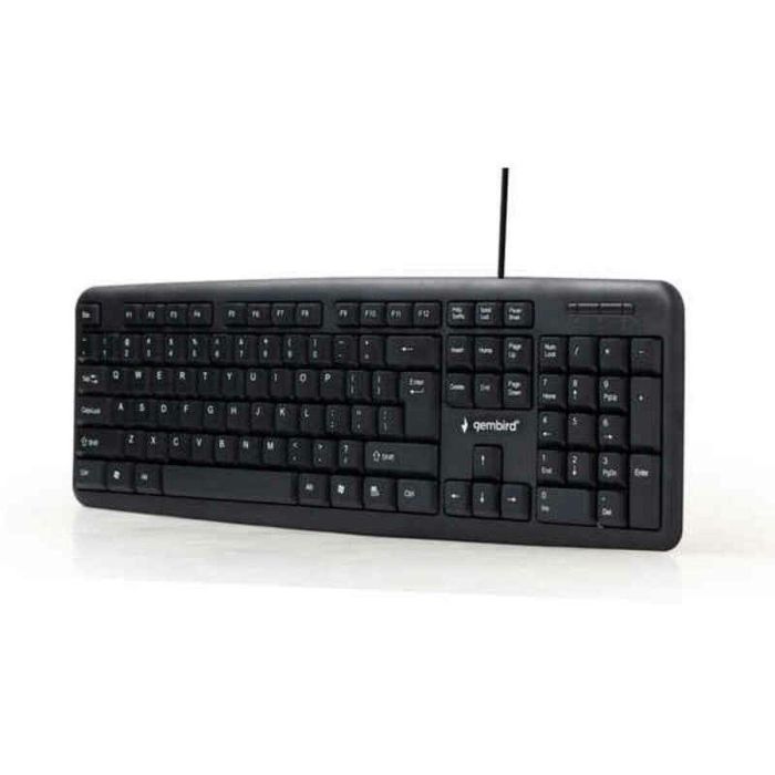 Gembird KB-U-103-ES Teclado Alámbrico USB Español, Completo (100%), Membrana, 104 Teclas, Color Negro para Hogar Gembird KB-U-103-ES Teclado Alámbrico USB Español, Completo (100%), Membrana, 104 Teclas, Color Negro para Hogar