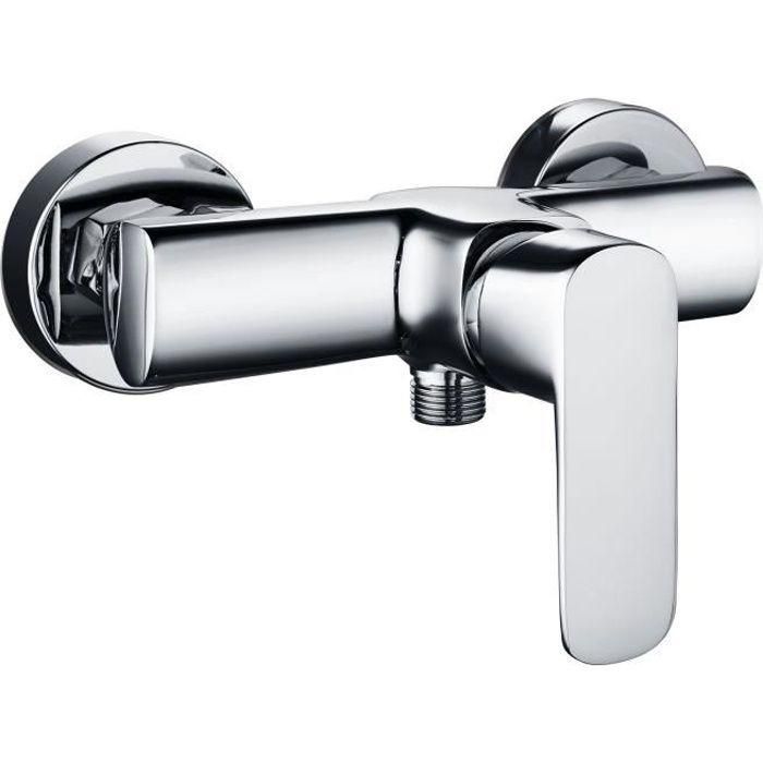 Rousseau Grifo mezclador de ducha mecánico Dunedin, cartucho cerámica Ø 35mm, cuerpo latón, mango metal, dist. centros 150mm Rousseau Grifo mezclador de ducha mecánico Dunedin, cartucho cerámica Ø 35mm, cuerpo latón, mango metal, dist. centros 150mm