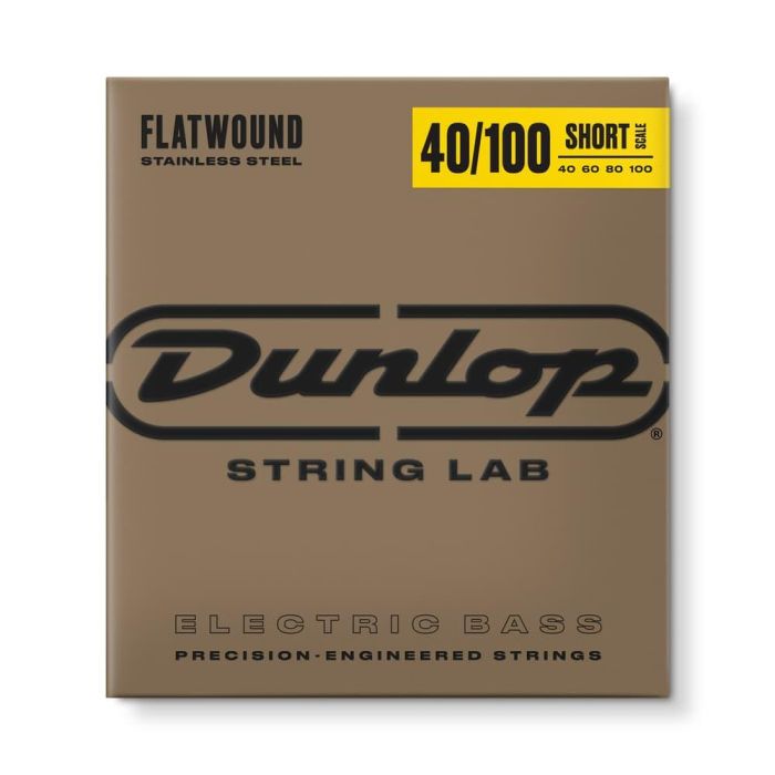 DUNLOP Juego Bajo Entorchado Plano 40-100 (Escala Corta) 0 DUNLOP Juego Bajo Entorchado Plano 40-100 (Escala Corta) 0