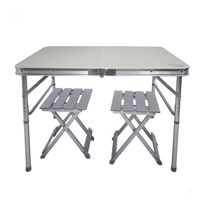 Conjunto de Mesa con 2 Sillas Aktive Plegable De acampada