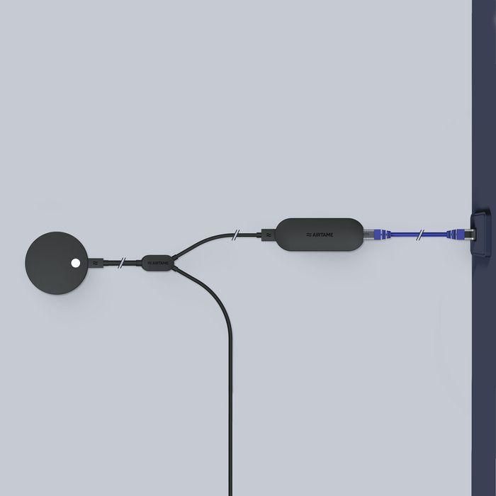 AIRTAME Adaptador PoE, 5V DC 2A, USB A, RJ-45, 1G LAN, IEEE802.3af/at, 23x40x112 mm