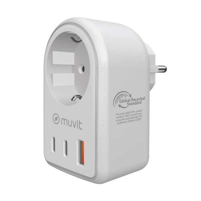 muvit for change enchufe 2 Tipo C 20W + 1 USB blanco 8 muvit for change enchufe 2 Tipo C 20W + 1 USB blanco 8