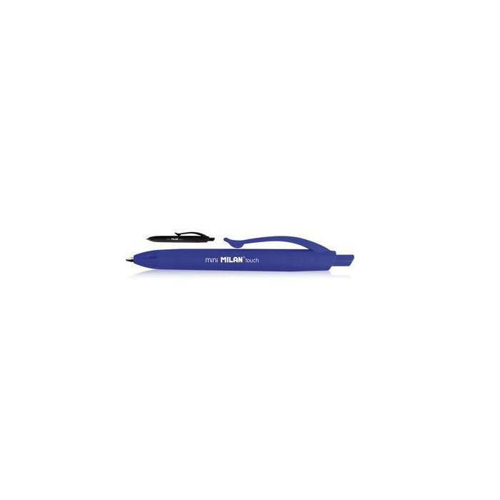 Milan Bolígrafo P1 Retráctil Touch Mini Azul 1 mm - Expositor de 40 unidades