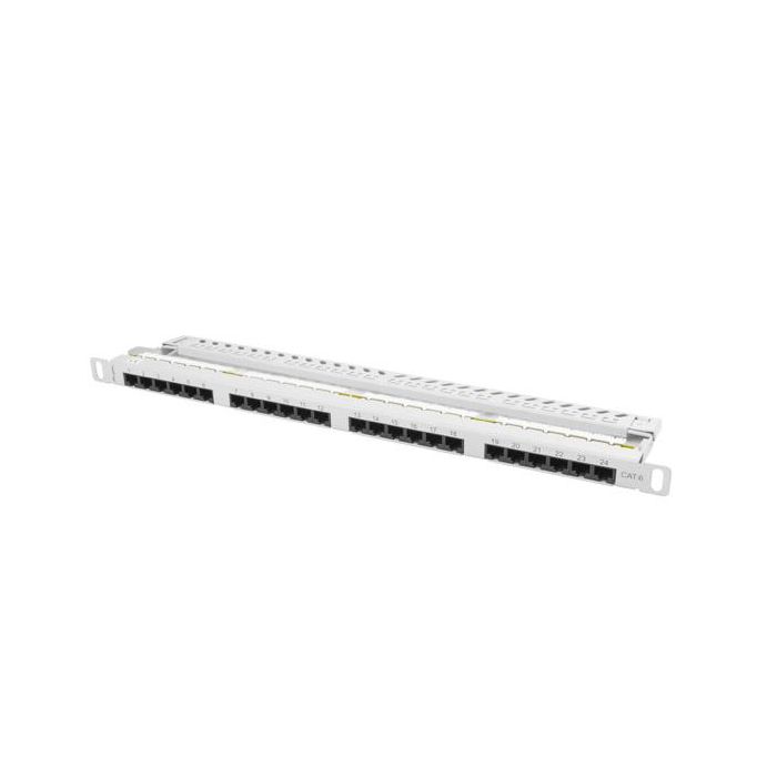 Lanberg PPU6-0024-S Panel de Parcheo 0.5U de Metal, Color Gris, 440mm Ancho x 22.2mm Alto x 99mm Profundo Lanberg PPU6-0024-S Panel de Parcheo 0.5U de Metal, Color Gris, 440mm Ancho x 22.2mm Alto x 99mm Profundo