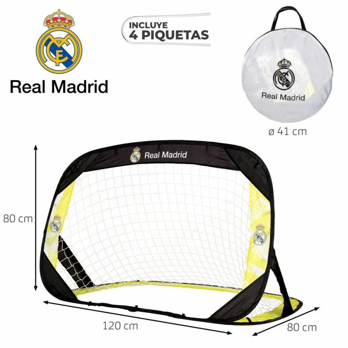 Portería de Fútbol Real Madrid C.F. 120 x 80 x 80 cm (2 Unidades) 3