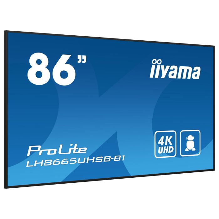iiyama LH8665UHSB-B1 Pantalla Profesional 86 Pulgadas 4K UHD IPS 24/7 Wifi 10