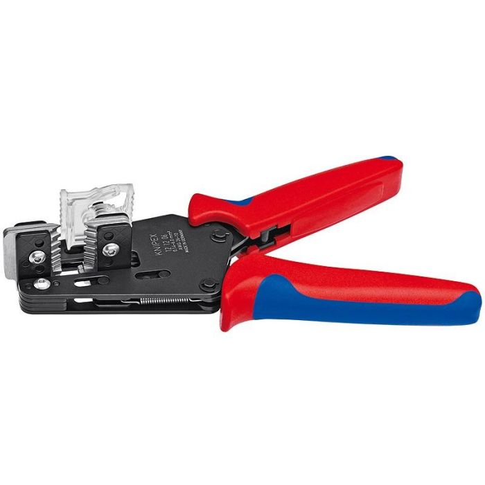 Knipex 12 12 06 Alicates pelacables de precisión con cuchilla de forma, 195mm, mangos de plástico