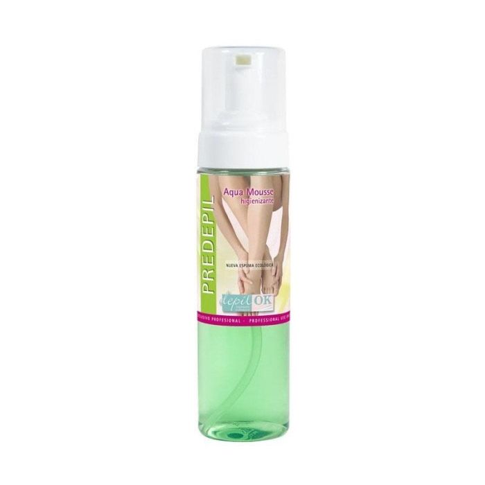 Depil-Ok Aqua Mousse Higienizante 200ml – Pre-Depilación con Irgasan y Árbol del Té para Fácil Extracción del Vello
