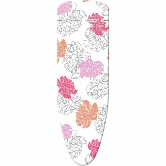 Leifheit 71601 Funda tabla planchar Cotton Comfort S/M, acolchado 4mm, hasta 125x40cm, cordón elástico, Easy Fit, Oeko-Tex 3