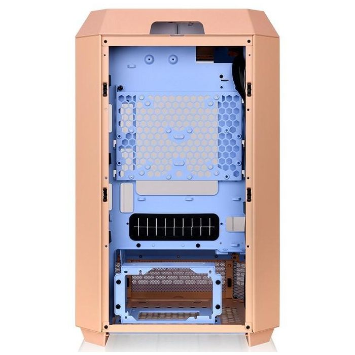 Thermaltake Tower 300 Peach Fuzz Micro Torre para PC Color Durazno, Soporte Ventiladores 120/140mm y Discos Duros 2.5/3.5 Pulgadas 4