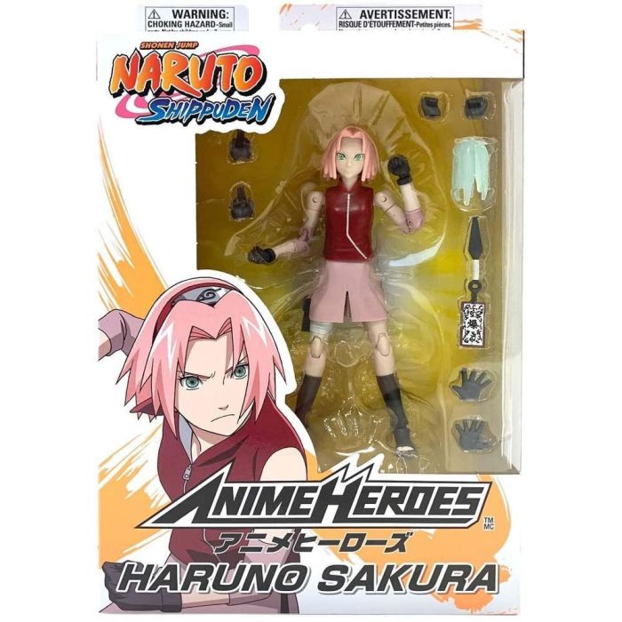 Bandai Figura Anime Heroes Naruto Haruno, 20+ puntos de articulación, detalle increíble, 15.5x25.5x5.5 cm 3