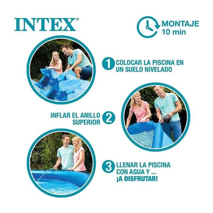 Intex Piscina Hinchable Redonda Easy Set con Depuradora Filtro 3077 Litros 305x61 cm 3