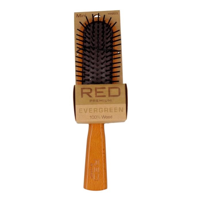 Red Kiss Premium Evergreen Wooden Brush Styling Mini Red Kiss Premium Evergreen Wooden Brush Styling Mini