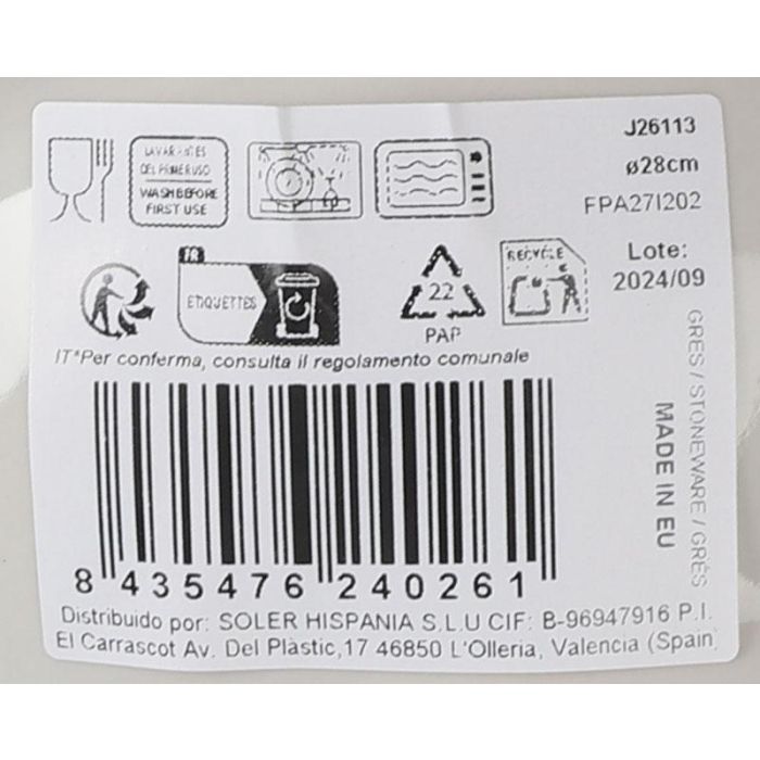 La Mediterranea Plato Pasta Risotto Ø28 cm Rosetta (6 Unidades) 4