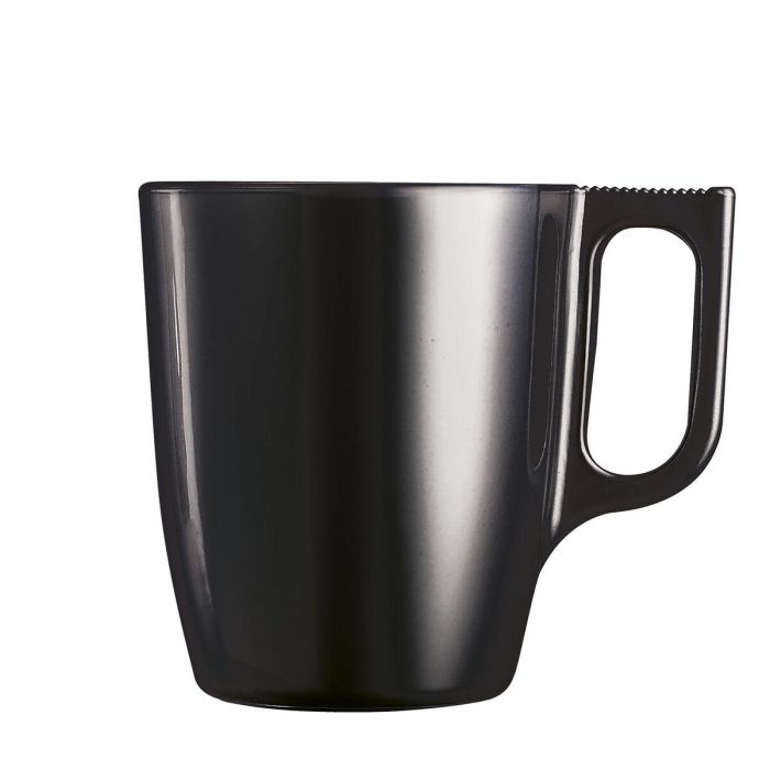 Taza Mug Luminarc Flashy Negro 250 ml Vidrio (6 Unidades) 3