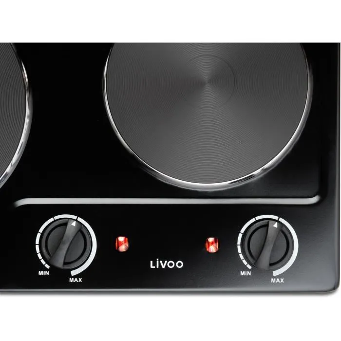 Livoo DOC168N Hob Doble Cocina de Inducción Integrable Doble Placa 2 Zonas Cerámica 3500W Negro 1