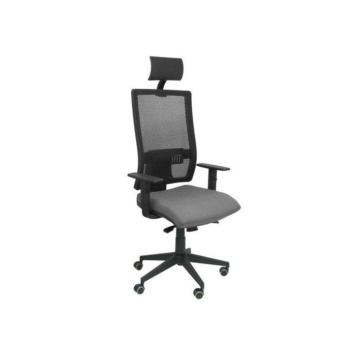 Silla Piqueras Y Crespo Horna Brazos Regulables Cabecero Incluido Mecanismo Sincro Apoyo Lumbar Respaldo Malla Transpirable Y Asiento Tapizado Bali Gris Claro