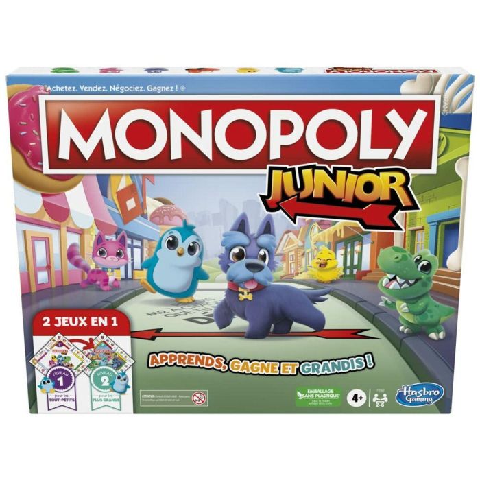 Monopoly HAS5010996134776 - Junior 2 en 1 Juego de Mesa para Niños 0 Monopoly HAS5010996134776 - Junior 2 en 1 Juego de Mesa para Niños 0