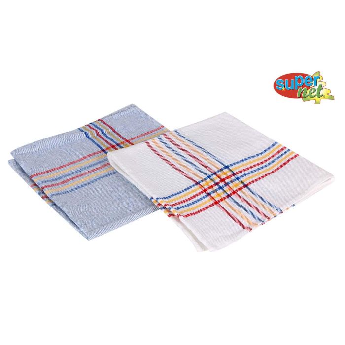 Paño Sarga 52x52 cm Azul-Blanco - Supernet (24 Unidades) Paño Sarga 52x52 cm Azul-Blanco - Supernet (24 Unidades)