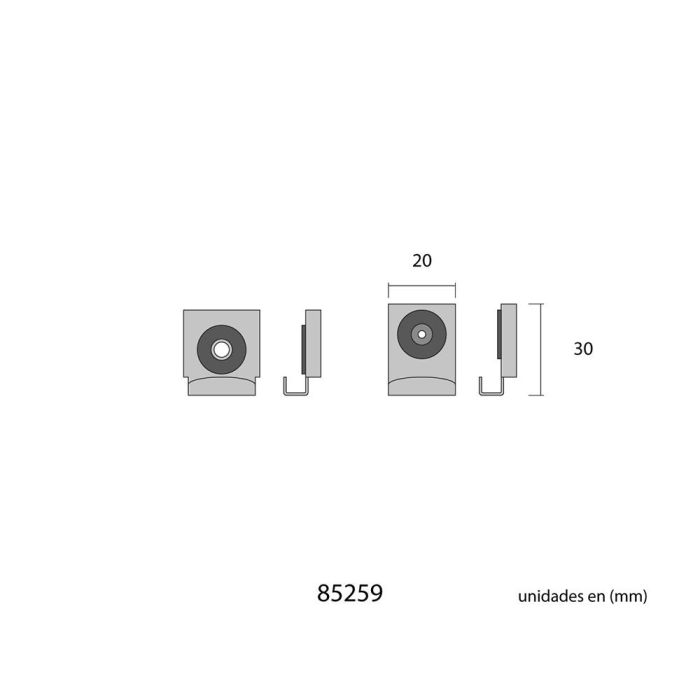 Edm Grapas Luna Regulables en Blíster Acero Inoxidable Cromado 2