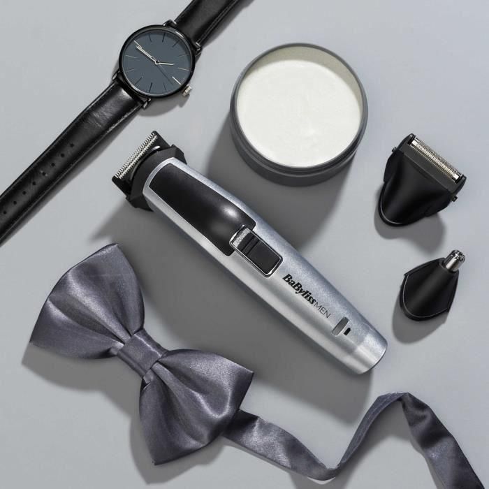Recortadora de titanio inalámbrica multifunción 8 en 1 BABYLISS MT726E - Autonomía 60min - 3 accesorios intercambiables - Cabezales lavables 4 Recortadora de titanio inalámbrica multifunción 8 en 1 BABYLISS MT726E - Autonomía 60min - 3 accesorios intercambiables - Cabezales lavables 4