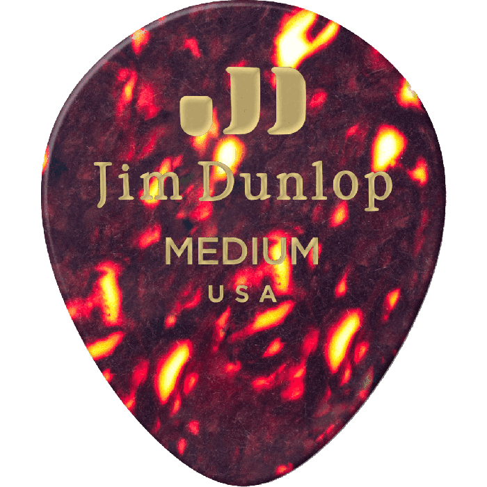 Dunlop Pack 12 Púas Genuine Celluloid Teardrop Medium 4 Dunlop Pack 12 Púas Genuine Celluloid Teardrop Medium 4