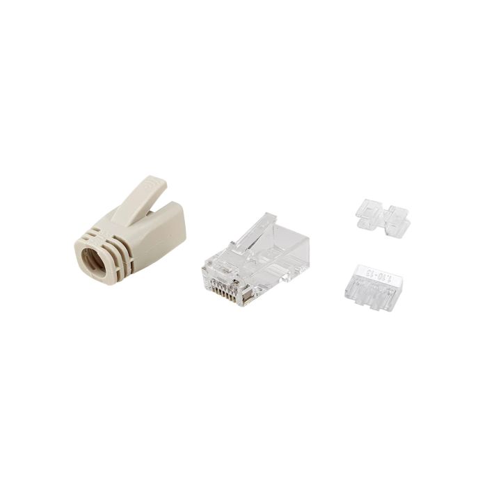 Equip Kit 100 Conectores RJ45 Cat.6A UTP con Protector y Guia