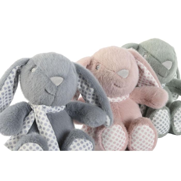 Peluche Manta Baby DKD Home Decor Rosa Azul 100 x 1 x 75 cm Set de 2 (3 Unidades) 2