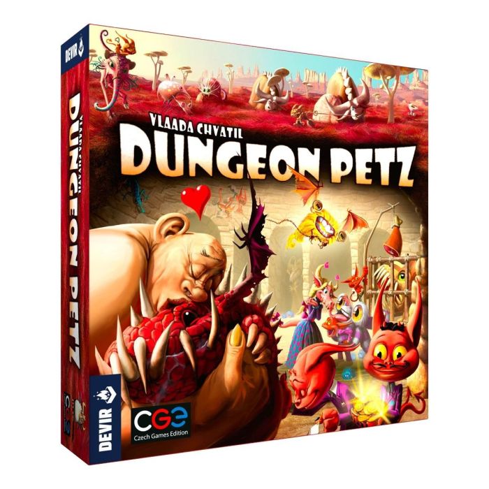 Devir Dungeon Petz Juego de Mesa para 2-4 Jugadores, 90 min, 12+ Años, Gestión de Mascotas Mágicas y Negocio