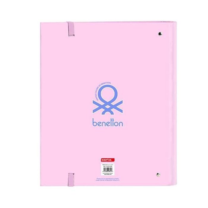 Carpeta de anillas Benetton Pink Rosa (27 x 32 x 3.5 cm) 1 Carpeta de anillas Benetton Pink Rosa (27 x 32 x 3.5 cm) 1