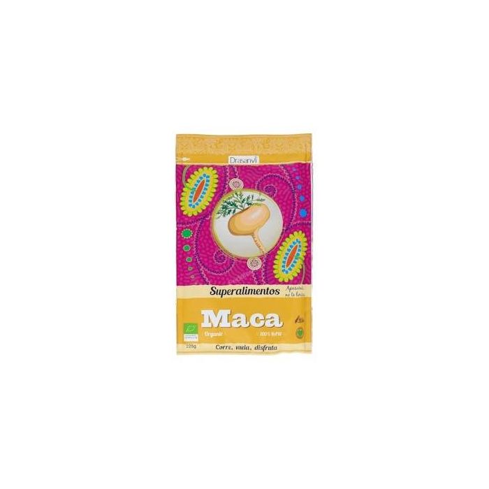 DRASANVI Maca BIO 225Gr Doypack - Ayuda a disminuir cansancio y fatiga, rica en carbohidratos y Vitamina B3