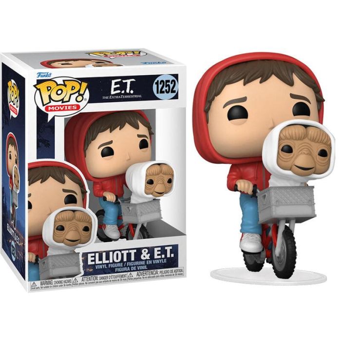 Funko 50768 Figura Pop! Movies Original de Eliot y E.T. el Extraterrestre Colección E.T. Nº 1252 - 9.5 cm