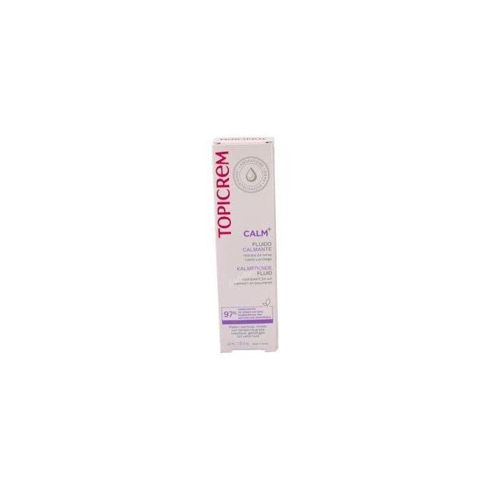Topicrem Fluido Calmante CALM+ Piel Sensible 40 ml – Hidratante Facial y Anti-Rojeces sin Perfume