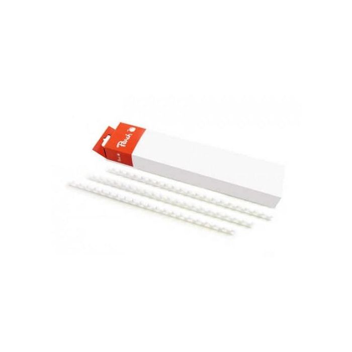 Peach 510567 Cable de Encuadernación 21 Anillas A4 12mm Blanco Capacidad 95 Hojas